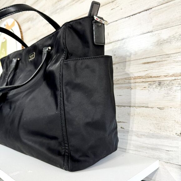 KATE SPADE Canvas Black Side Pocket Diaper Bag Multi Pocket Medium - Picture 3 of 11